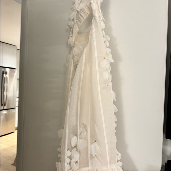 Zimmerman Dawning Petal Linen-Silk Midi-Dress - Picture 9 of 10